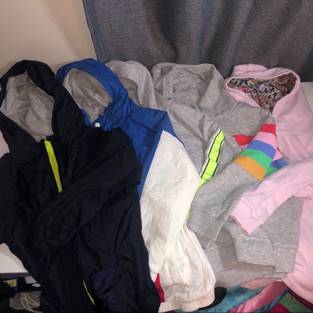 Kids pullover sweater and windbreaker